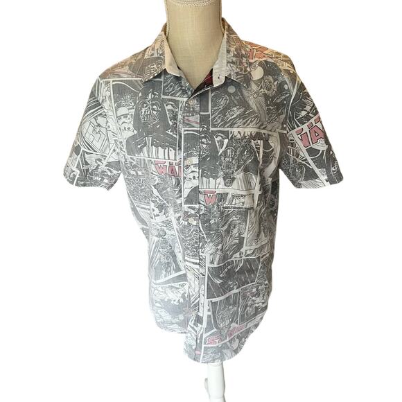 Star Wars Darth Vader Storm Trooper Reverse Print Button Down